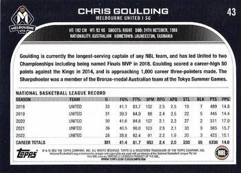 2022-23 Topps NBL #43 Chris Goulding Back