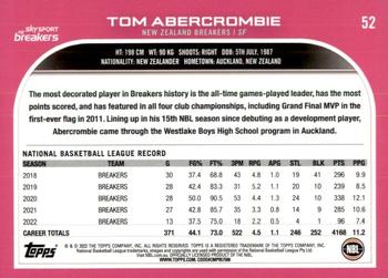 2022-23 Topps NBL #52 Tom Abercrombie Back