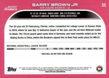2022-23 Topps NBL #55 Barry Brown Jr. Back