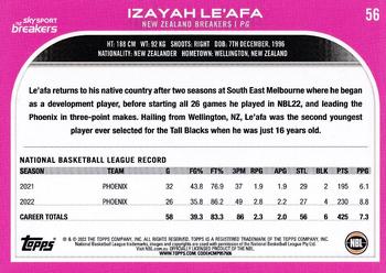 2022-23 Topps NBL #56 Izayah Le'afa Back