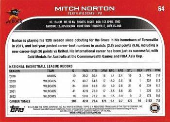 2022-23 Topps NBL #64 Mitch Norton Back