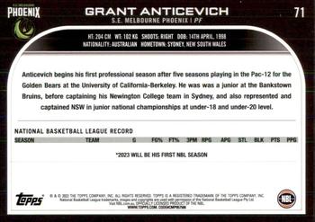2022-23 Topps NBL #71 Grant Anticevich Back