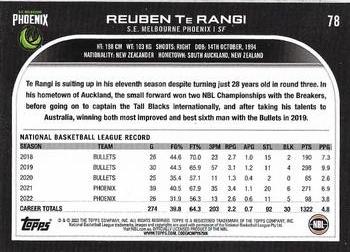 2022-23 Topps NBL #78 Reuben Te Rangi Back