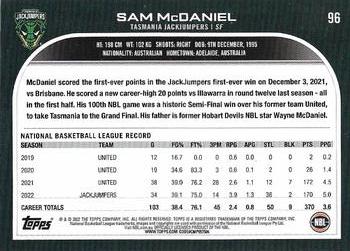 2022-23 Topps NBL #96 Sam McDaniel Back