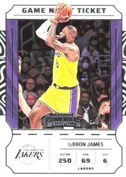 2022-23 Panini Contenders - Game Night Ticket #21 LeBron James Front
