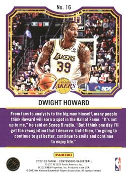 2022-23 Panini Contenders - Ticket to the Hall #16 Dwight Howard Back