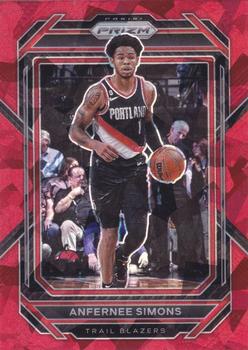 2022-23 Panini Prizm - Prizms Red Ice #46 Anfernee Simons Front