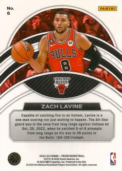 2022-23 Panini Prizm - Dominance #6 Zach LaVine Back