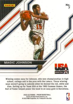 2022-23 Panini Prizm - USA Basketball #7 Magic Johnson Back