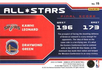 2022-23 Donruss Optic - All-Stars #15 Kawhi Leonard / Draymond Green Back
