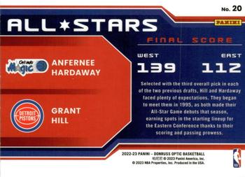 2022-23 Donruss Optic - All-Stars #20 Anfernee Hardaway / Grant Hill Back