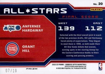2022-23 Donruss Optic - All-Stars Gold #20 Anfernee Hardaway / Grant Hill Back
