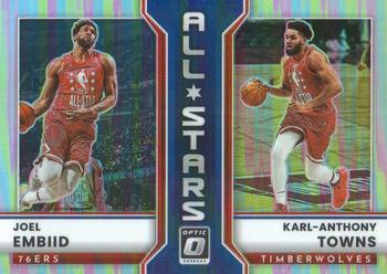 2022-23 Donruss Optic - All-Stars Holo #9 Joel Embiid / Karl-Anthony Towns Front