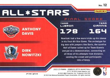 2022-23 Donruss Optic - All-Stars Holo #12 Anthony Davis / Dirk Nowitzki Back