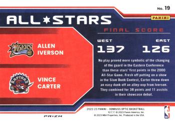 2022-23 Donruss Optic - All-Stars Holo #19 Allen Iverson / Vince Carter Back