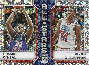 2022-23 Donruss Optic - All-Stars Holo Fast Break #14 Shaquille O'Neal / Hakeem Olajuwon Front