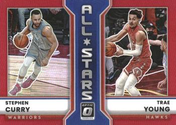 2022-23 Donruss Optic - All-Stars Red #2 Stephen Curry / Trae Young Front