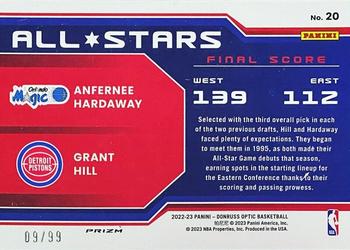 2022-23 Donruss Optic - All-Stars Red #20 Anfernee Hardaway / Grant Hill Back