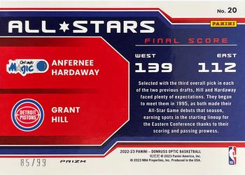 2022-23 Donruss Optic - All-Stars Red & Gold Wave #20 Anfernee Hardaway / Grant Hill Back