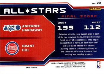 2022-23 Donruss Optic - All-Stars Red Wave #20 Anfernee Hardaway / Grant Hill Back