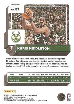 2022-23 Donruss Optic - Basketball #82 Khris Middleton Back