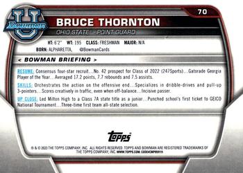 2022-23 Bowman University Chrome #70 Bruce Thornton Back