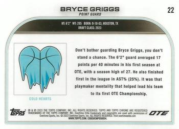 2022-23 Topps Chrome Overtime Elite #22 Bryce Griggs Back