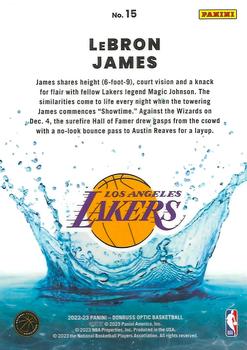 2022-23 Donruss Optic - Splash! #15 LeBron James Back