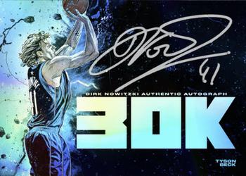 2023 Tyson Beck Dirk Nowitzki - Rainbow Foil Autograph #NNO Dirk Nowitzki Front