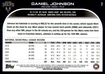 2022-23 Topps NBL - Blue #7 Daniel Johnson Back