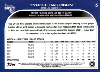 2022-23 Topps NBL - Blue #15 Tyrell Harrison Back