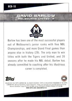 2022-23 Topps NBL - Big City Ballers #BCB-10 David Barlow Back