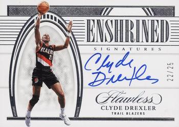 2021-22 Panini Flawless - Enshrined Signatures #ENS-CLY Clyde Drexler Front