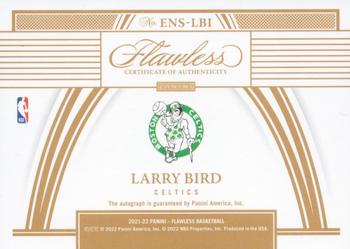2021-22 Panini Flawless - Enshrined Signatures #ENS-LBI Larry Bird Back