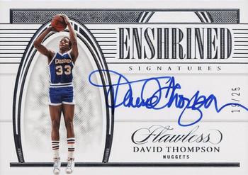 2021-22 Panini Flawless - Enshrined Signatures #ENS-DTH David Thompson Front