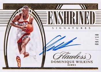 2021-22 Panini Flawless - Enshrined Signatures Gold #ENS-DWL Dominique Wilkins Front