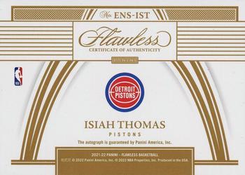 2021-22 Panini Flawless - Enshrined Signatures Gold #ENS-IST Isiah Thomas Back