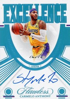 2021-22 Panini Flawless - Excellence Signatures Platinum #EXC-CAN Carmelo Anthony Front