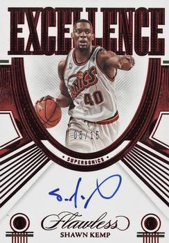 2021-22 Panini Flawless - Excellence Signatures Ruby #EXC-SKE Shawn Kemp Front