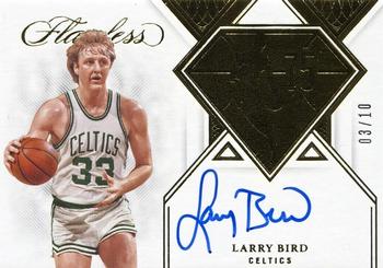 2021-22 Panini Flawless - Flawless 75th Team Autographs Gold #75A-LBI Larry Bird Front