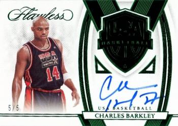 2021-22 Panini Flawless - USA Basketball Emerald #USA-CBP Charles Barkley Front