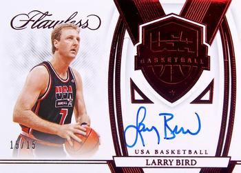2021-22 Panini Flawless - USA Basketball Ruby #USA-LBC Larry Bird Front