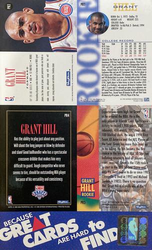 1994-95 SkyBox Hoops Grant Hill Promotional Sheet #PR1-PR4 Grant Hill Back