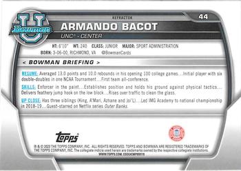 2022-23 Bowman University Chrome - Refractor #44 Armando Bacot Back