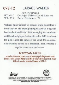 2022-23 Bowman University Chrome - 2009 Bowman #09B-12 Jarace Walker Back