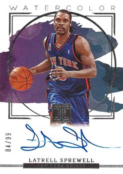 2022-23 Panini Impeccable - Watercolor Signatures #WCS-LSW Latrell Sprewell Front