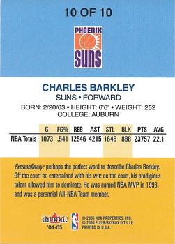 2004-05 2005 Denver NBA  All Star Game #10 Charles Barkley Back
