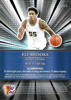 2021-22 Wild Card Alumination - Autographs Retail Silver #ABC-A Eli Brooks Back