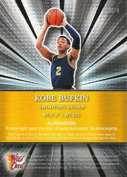 2021-22 Wild Card Alumination - Autographs Retail Silver #ABC-A Kobe Bufkin Back
