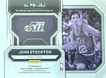 2022-23 Panini Prizm - Fast Break Autographs #FB-JSJ John Stockton Back